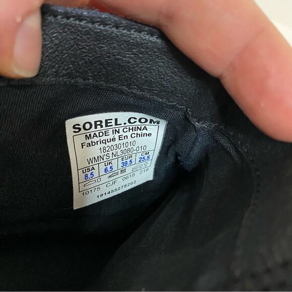 Sorel Women's Lolla Waterproof Leather Ankle Boots Black Size 8.5 - Picture 9 of 9